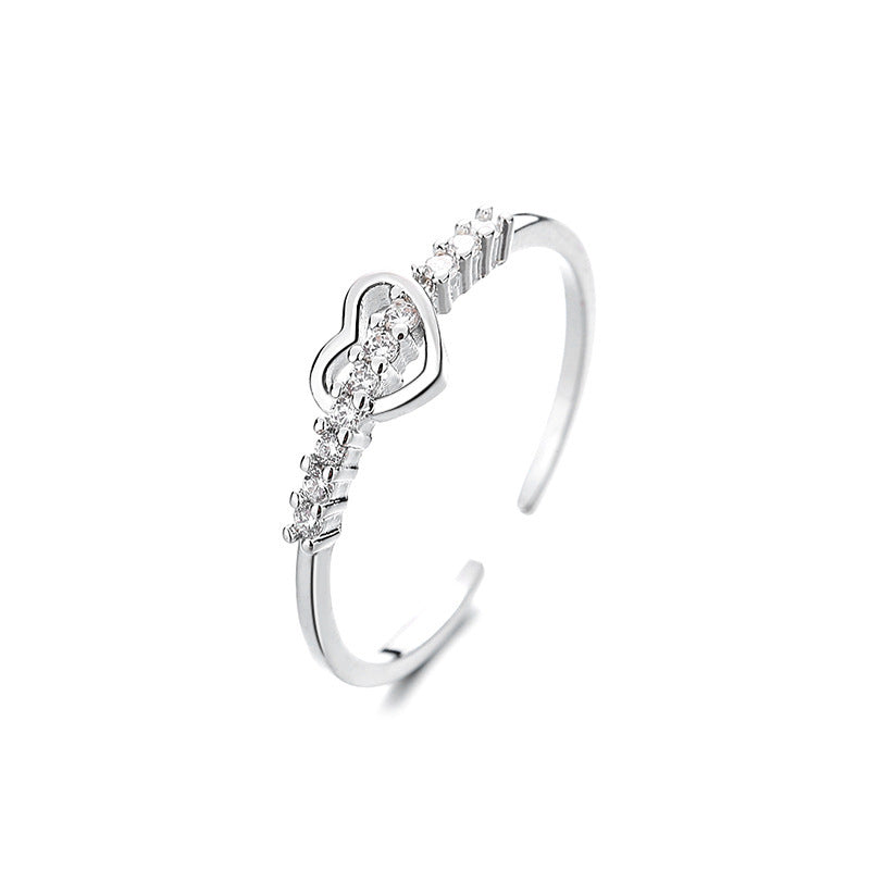 Damen filigraner Ring mit kunstvollem Zirkonia-Akzent Shop Nory