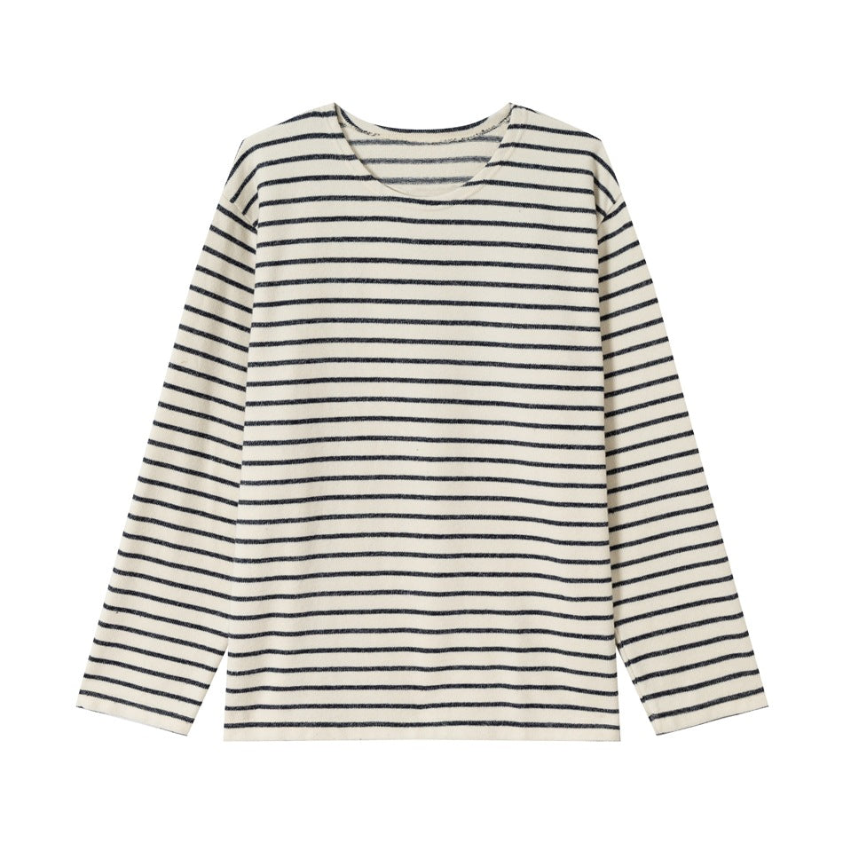 Unisex Marinière‑Langarmshirt aus leichtem Baumwollmix mit geradem Schnitt Shop Nory