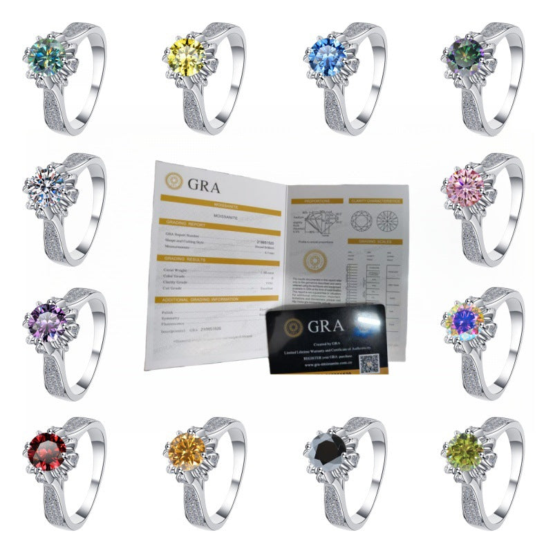 Damen Eleganter Verlobungsring mit kunstvollem Zirkonia-Besatz Shop Nory