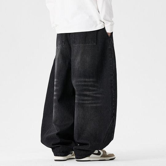 Herren extremweit geschnittene Baggy-Jeans mit tiefem Schritt und ballonförmigem Saum Shop Nory