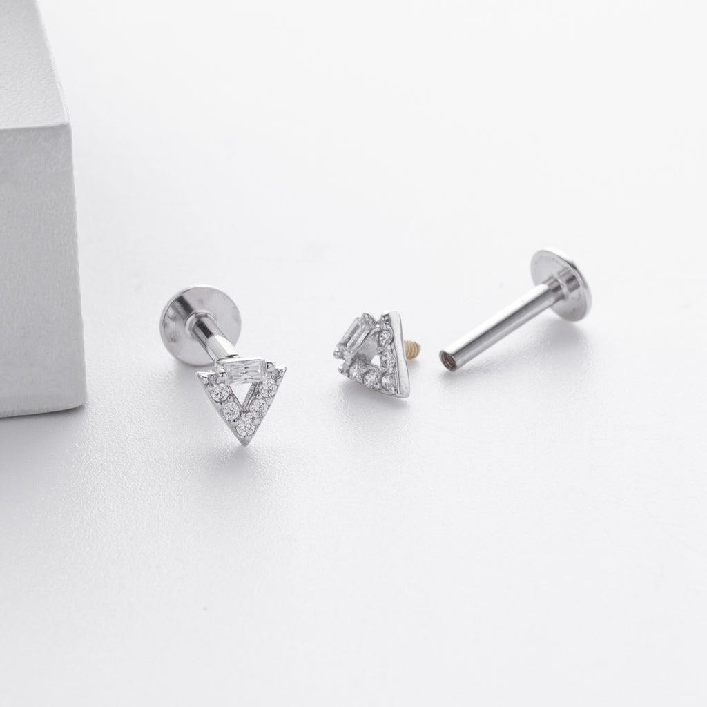 Damen Ohrstecker mit rautenförmigem Zirkonbesatz aus hochwertigem 925 Sterling Silber Shop Nory
