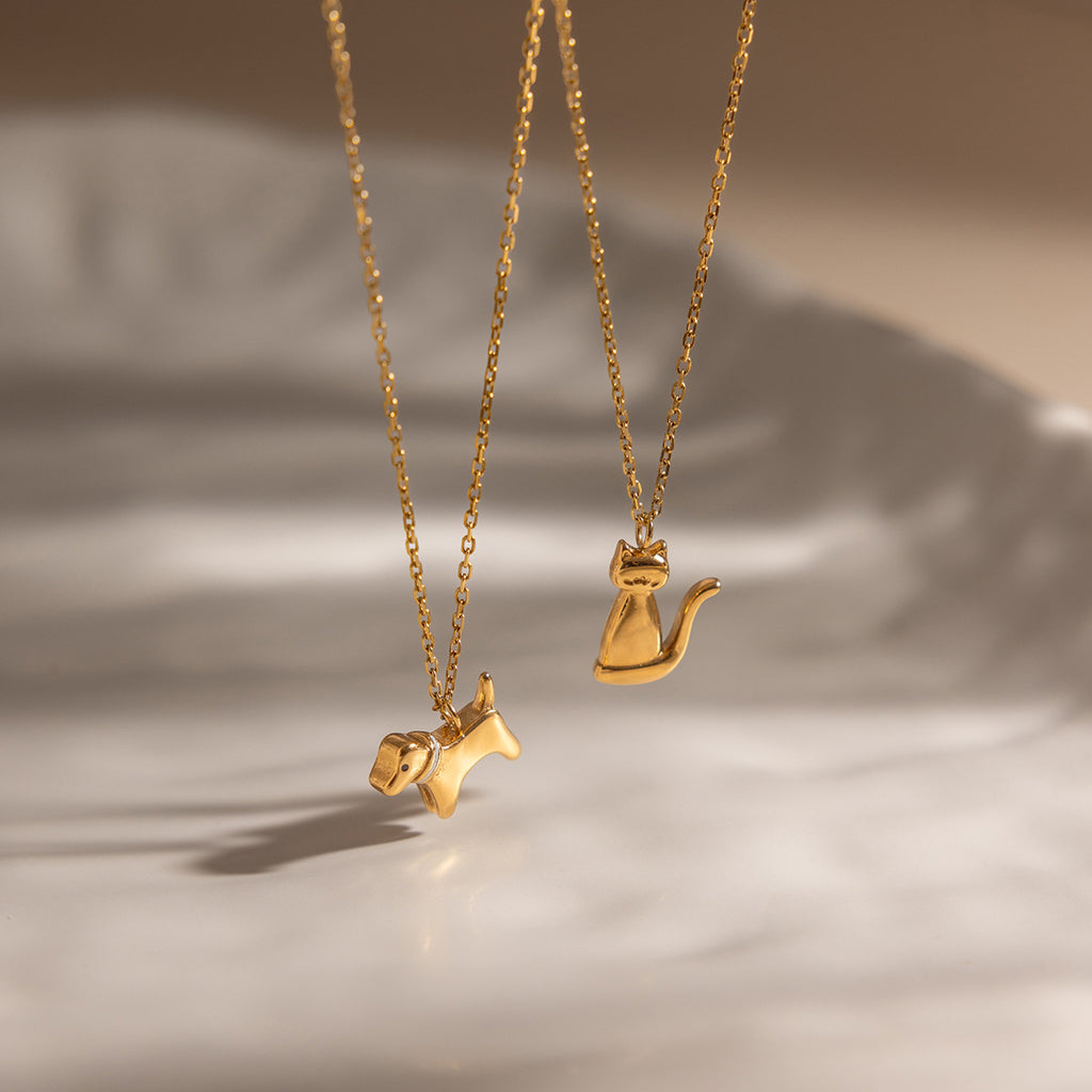 Damen Kette mit Hunde-Anhänger aus Edelstahl Shop Nory