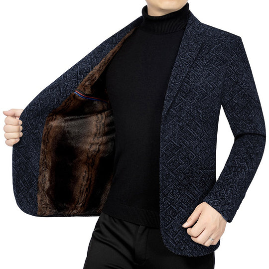 Herren Jacquard-Sakko im City-Stil aus Wollmix, unstrukturiert und halbgefüttert Shop Nory