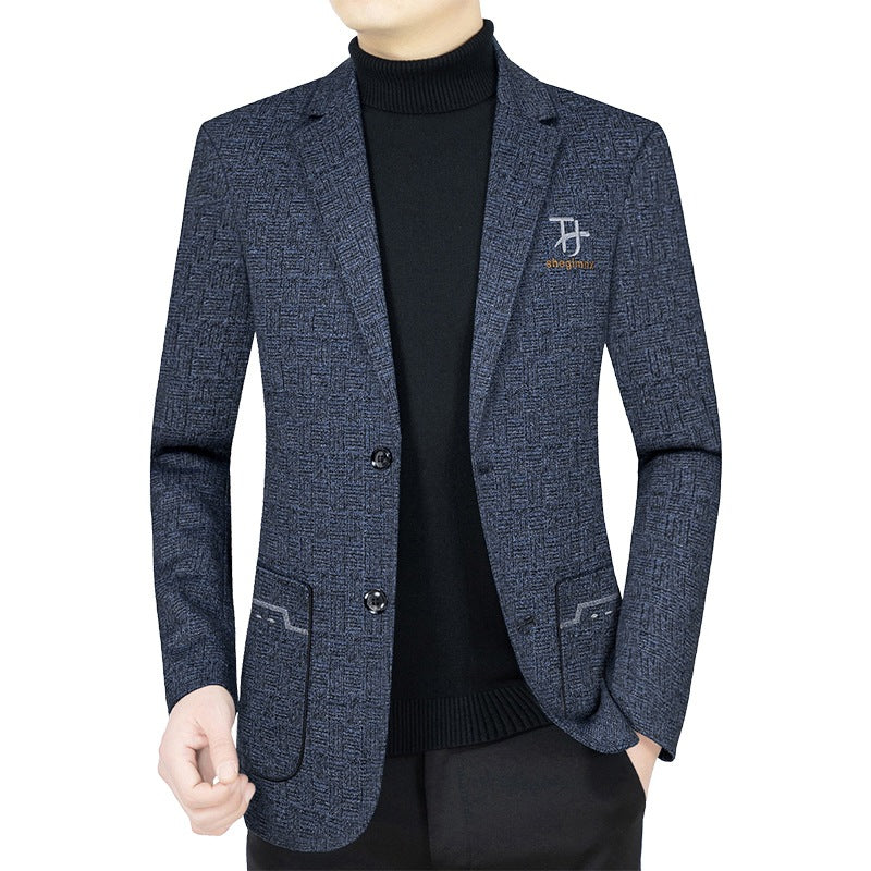 Herren Modernes Einreihiges City-Blazer mit aufgesetzten Taschen und leichter Halbfütterung Shop Nory