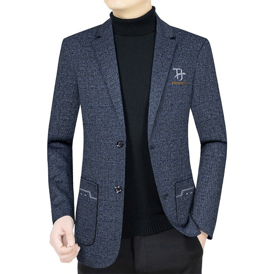 Herren Modernes Einreihiges City-Blazer mit aufgesetzten Taschen und leichter Halbfütterung Shop Nory