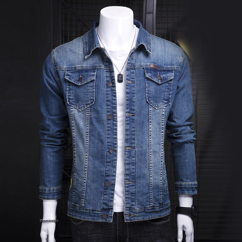 Herren Modische Jeansjacke mit Brusttaschen Shop Nory