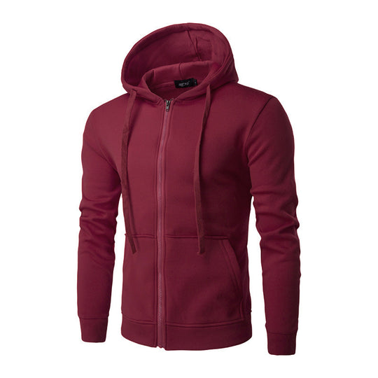 Herren nan schmal geschnittene Zip-Hoodie Jacke mit weichem Fleece-Innenfutter und Kängurutaschen Shop Nory