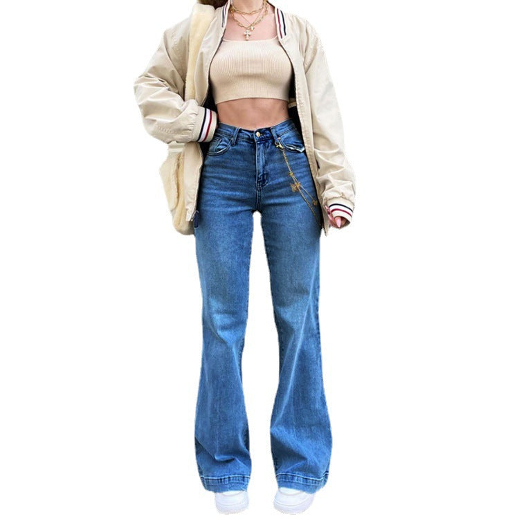 Damen Flared Jeans mit hohem Bund und trendigem Schlag
