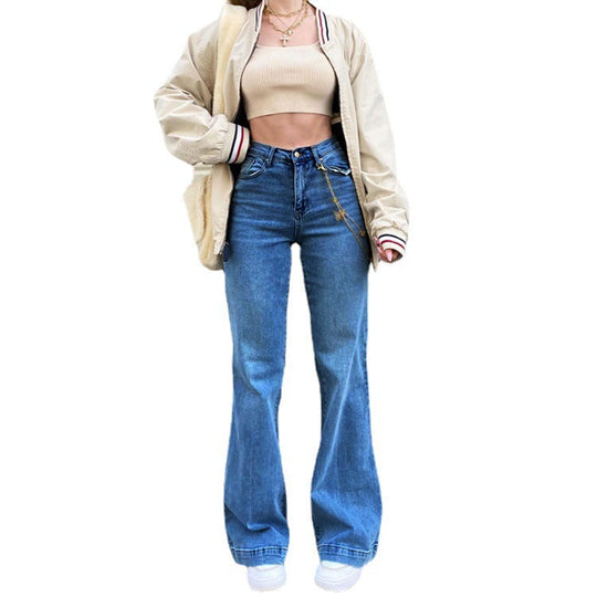 Damen Flared Jeans mit hohem Bund und trendigem Schlag