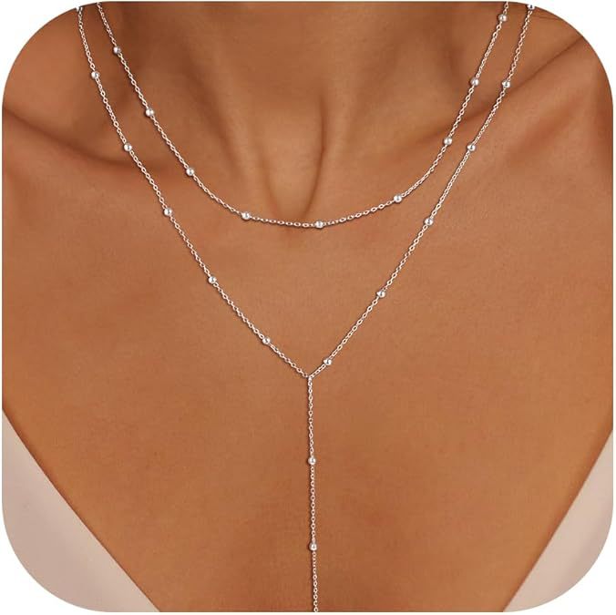 Damen Layered Halskette mit funkelnden Akzenten und eleganter Gliederkette Shop Nory