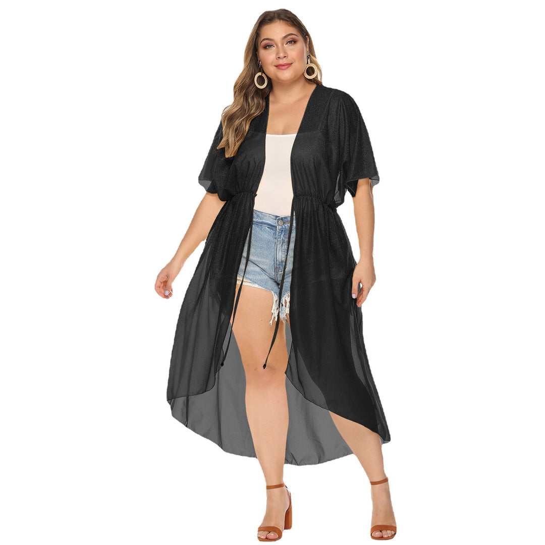 Damen eleganter transparenter Strandkimono
