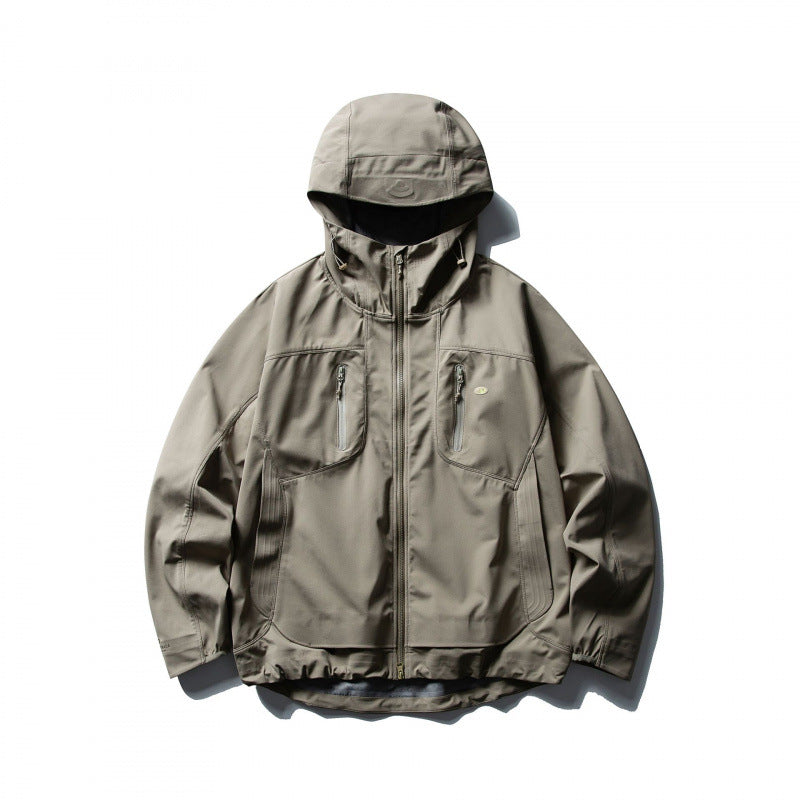 Unisex Leichte Softshell-Outdoorjacke mit verstellbarer Kapuze, wasserabweisender Membran und ergonomischen Brusttaschen Shop Nory