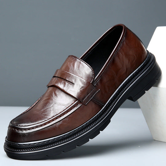 Herren Elegante Ledermokassins mit rutschfester Sohle
