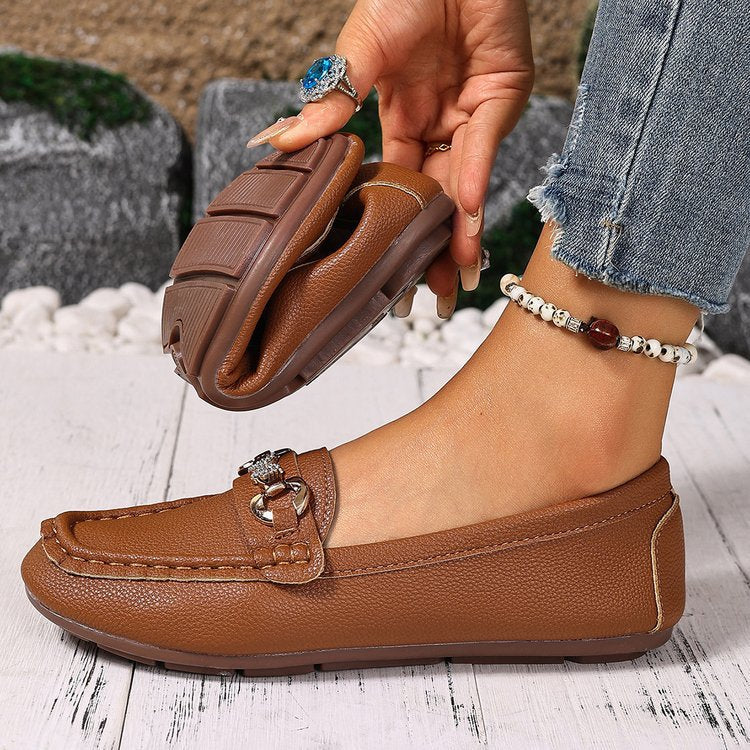 Damen Mokassins mit stylischem Schnallen-Detail Shopnory