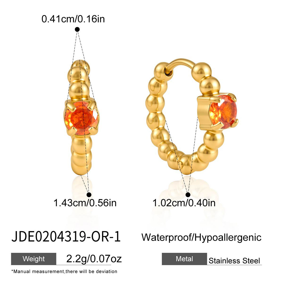 Damen Ohrhänger mit funkelndem Zirkonia und hypoallergenem Edelstahl Shop Nory