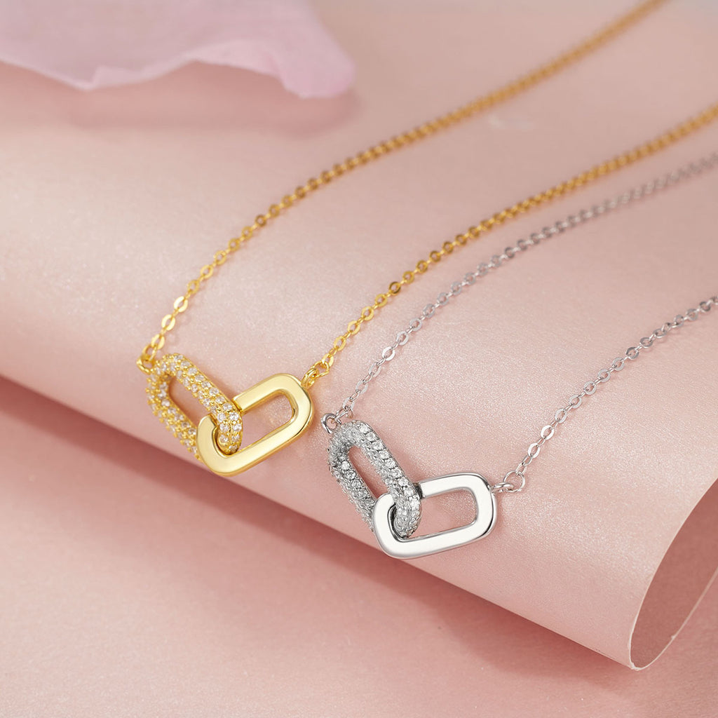 Damen Halskette mit hochwertigem Kettenanhänger aus Zirkonia und feinen Details Shop Nory