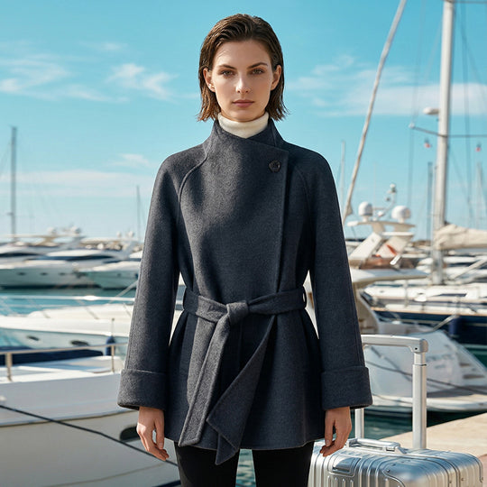 Damen Urbaner Taillierter Mantel Shop Nory