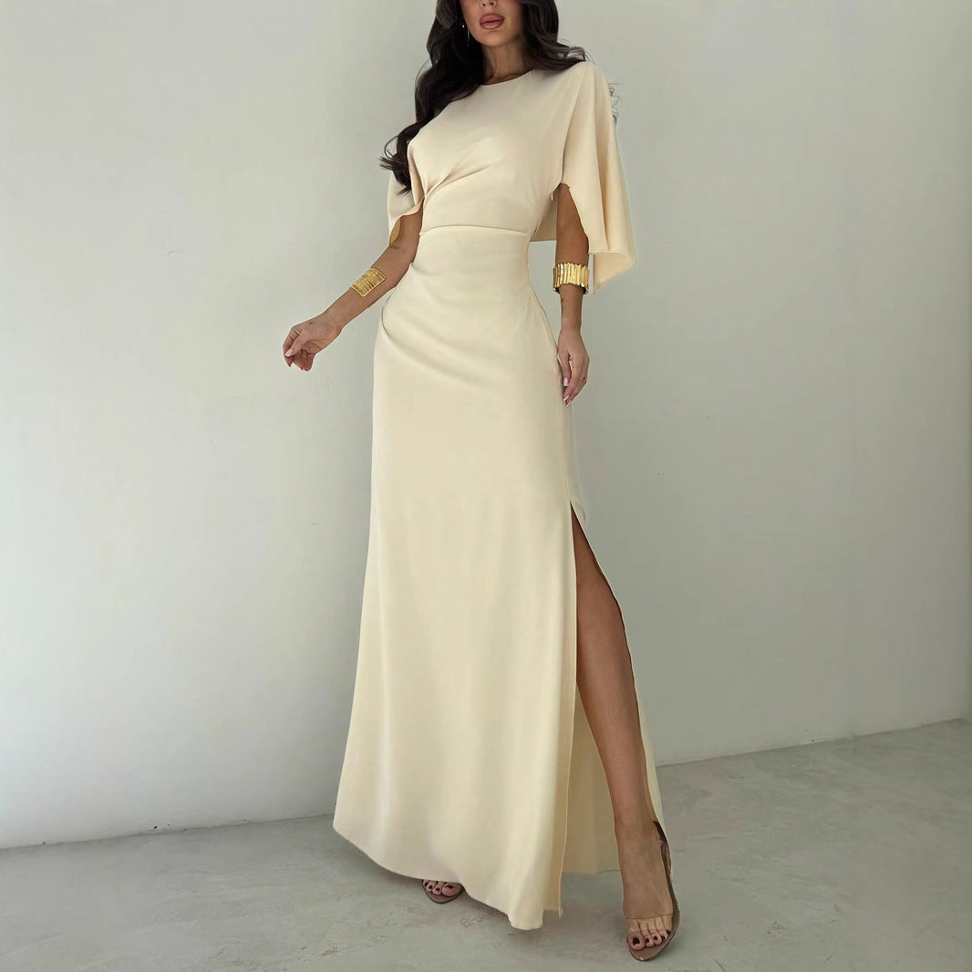 Damen Abendkleid mit Wickeldetail und Kimonoärmeln Shop Nory