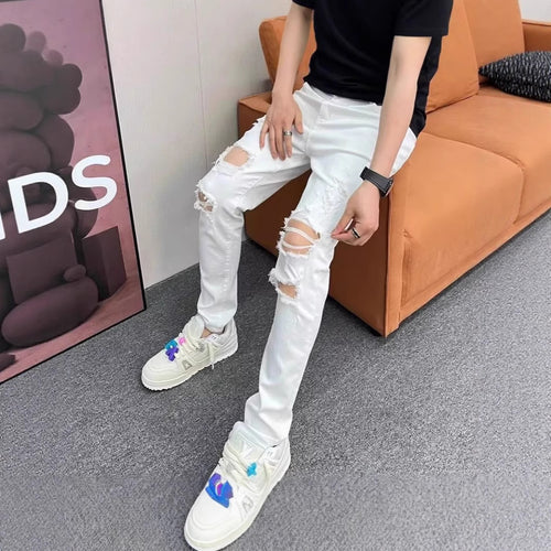 Herren Modische Destroyed Jeans Shop Nory