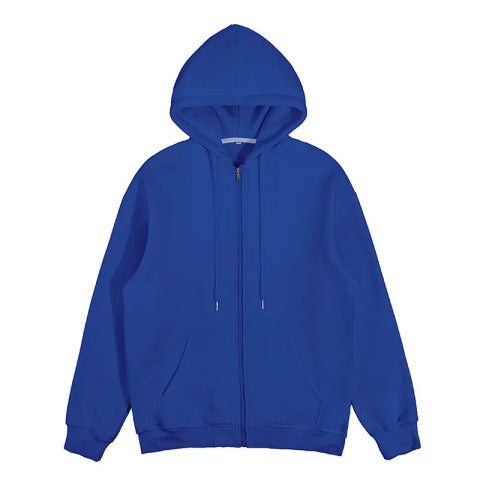 Unisex nan minimalistischer Zip-Hoodie aus schwerer Baumwollmischung mit Kängurutaschen und gerippten Bündchen Shop Nory