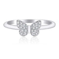 Damenring mit filigranem Schmetterlingsdesign und funkelnden Zirkonia Shop Nory