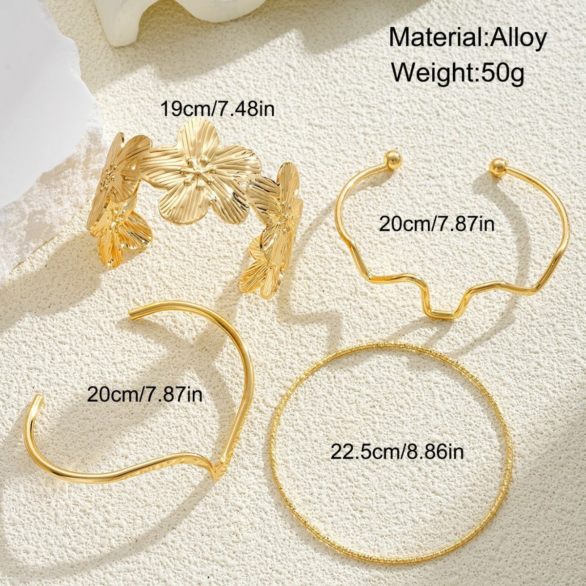 Damen Armband-Set mit kunstvollen floralen und modernen Elementen Shop Nory