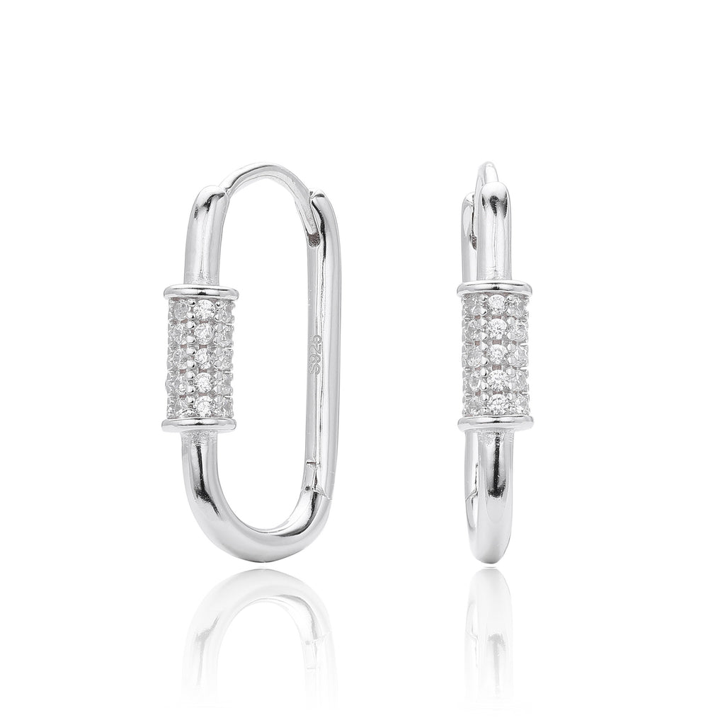 Damen Ohrhänger mit funkelnden Zirkonia und elegantem Verschluss Shop Nory