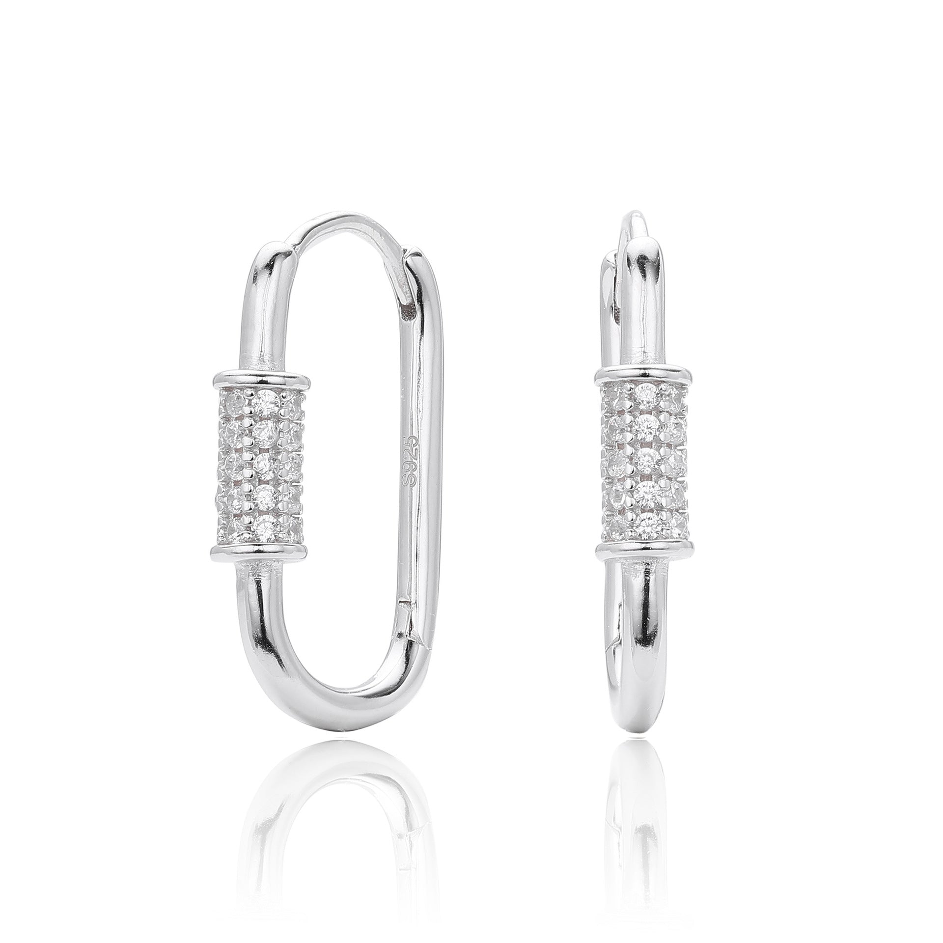 Damen Ohrhänger mit funkelnden Zirkonia und elegantem Verschluss Shop Nory