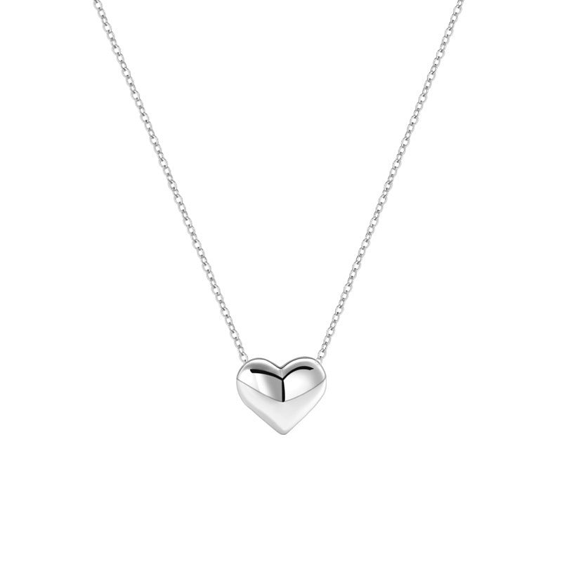 Damen Halskette mit herzförmigem Anhänger aus hochglanzpoliertem Edelstahl Shop Nory