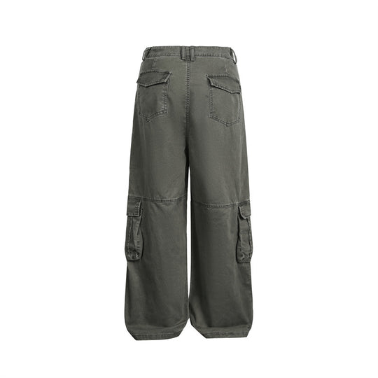 Damen High‑Waist Cargo‑Hose im Wide‑Leg‑Stil mit aufgesetzten Klappentaschen und markanten Nahtdetails Shop Nory