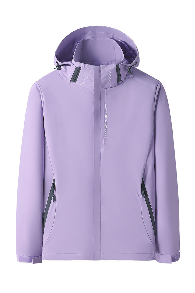 Damen Softshell Outdoorjacke mit abnehmbarer Kapuze, winddichter Membran und atmungsaktivem Meshfutter Shop Nory