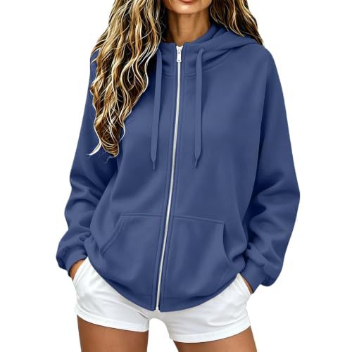 Damen Oversize-Zip-Hoodie aus Microfleece mit Kängurutaschen Shop Nory
