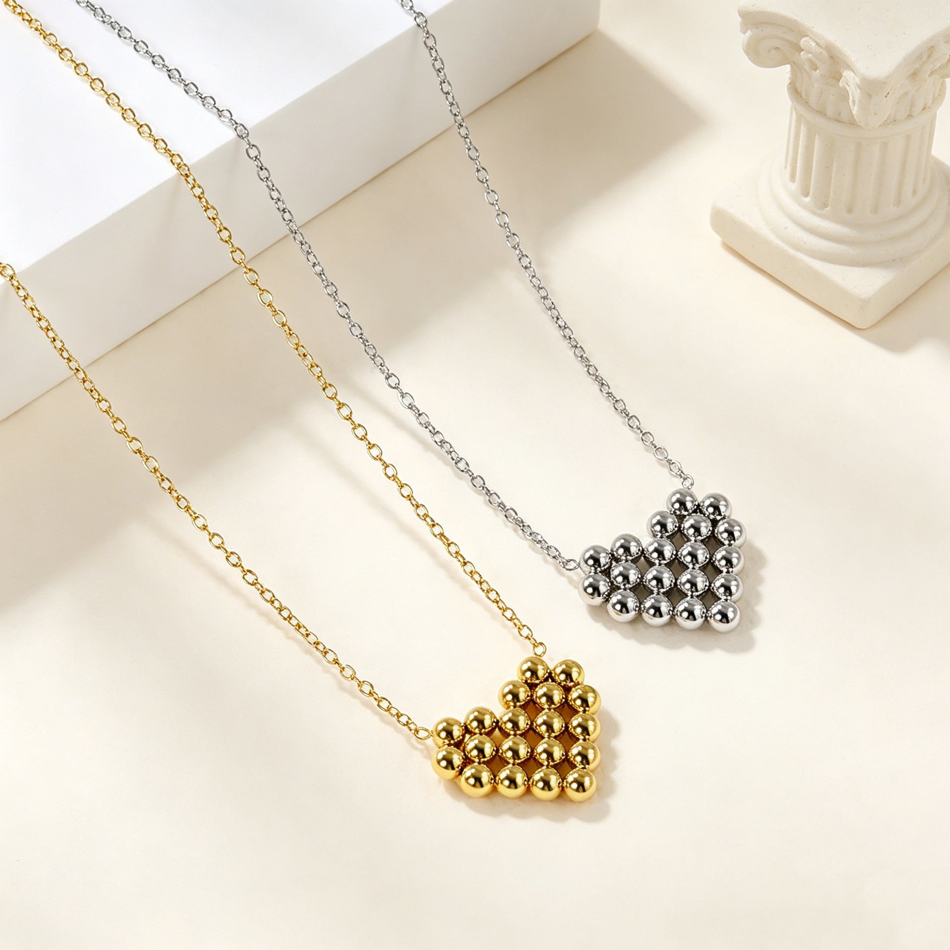 Damen elegante Halskette mit geometrischem Anhänger und verstellbarem Verschluss Shop Nory