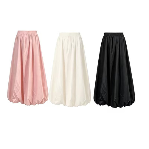 Damen Maxirock mit weitem Faltenfall und ballonförmigem Saum Shop Nory