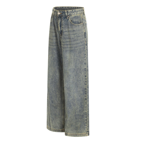 Damen Hochtaillierte Cropped-Denim‑Culotte mit weitem Bein und Used‑Finish Shop Nory