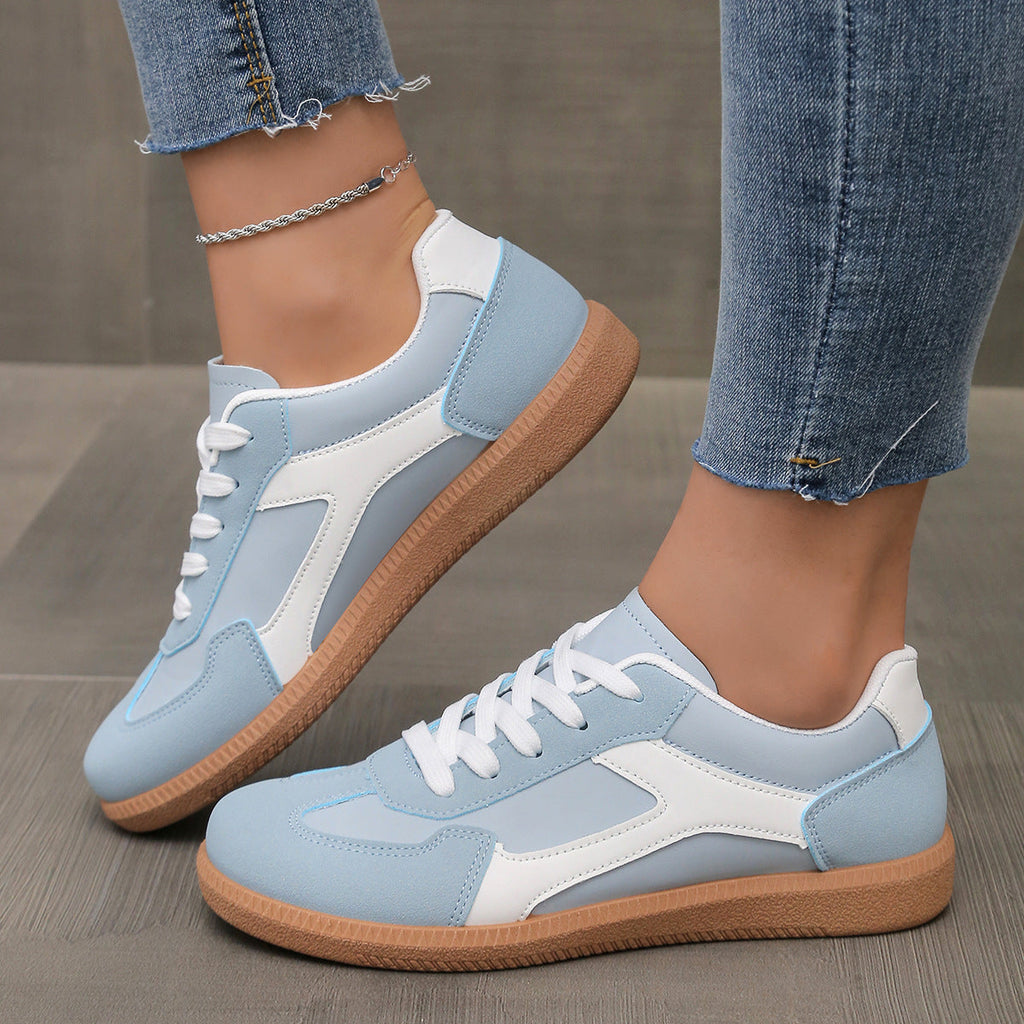 Damen sportliche Sneakers im Retro-Stil mit atmungsaktiver Oberflächenstruktur und rutschfester Sohle