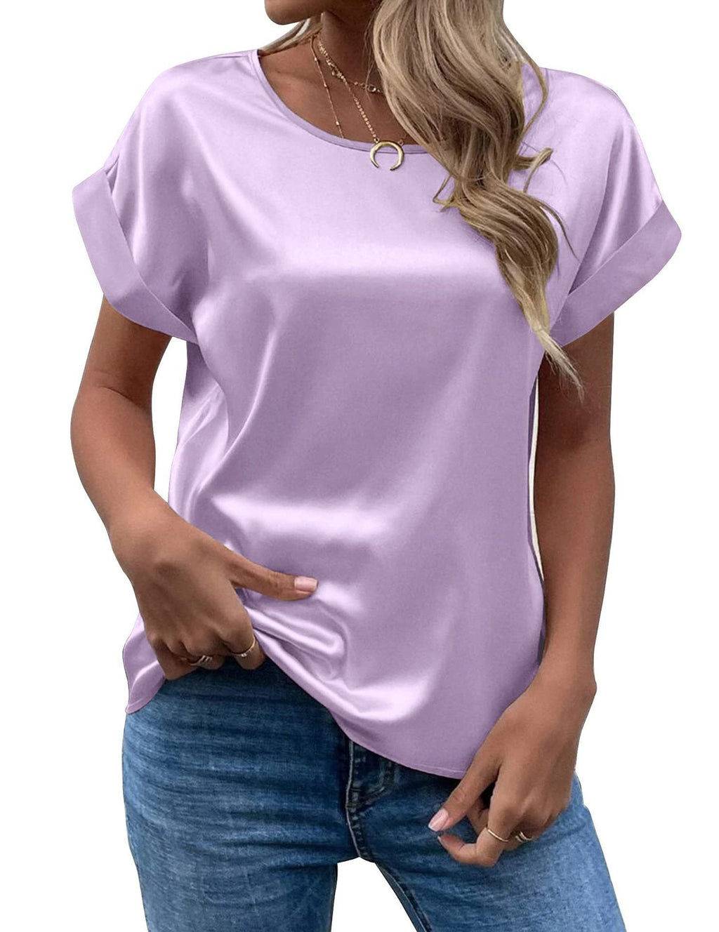 Damen Satinbluse