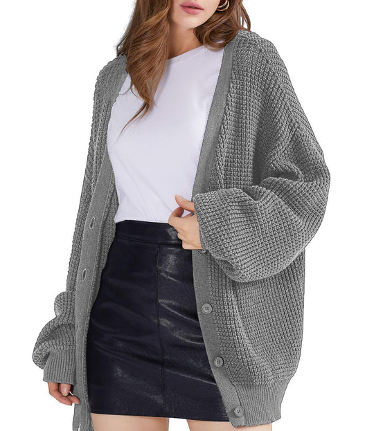 Damen Grobstrick Cardigan