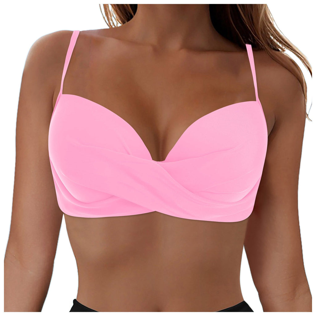 Damen Elegantes Bikinioberteil mit Wickeldesign