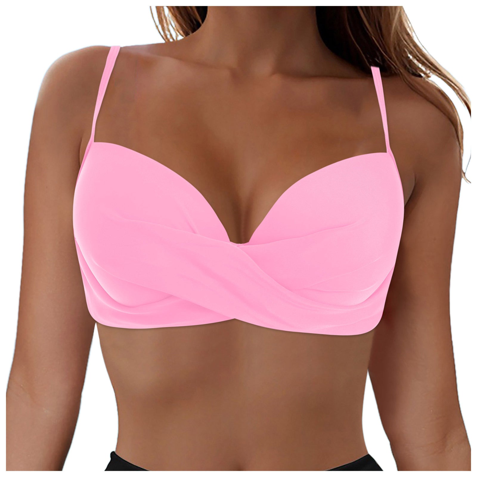 Damen Elegantes Bikinioberteil mit Wickeldesign