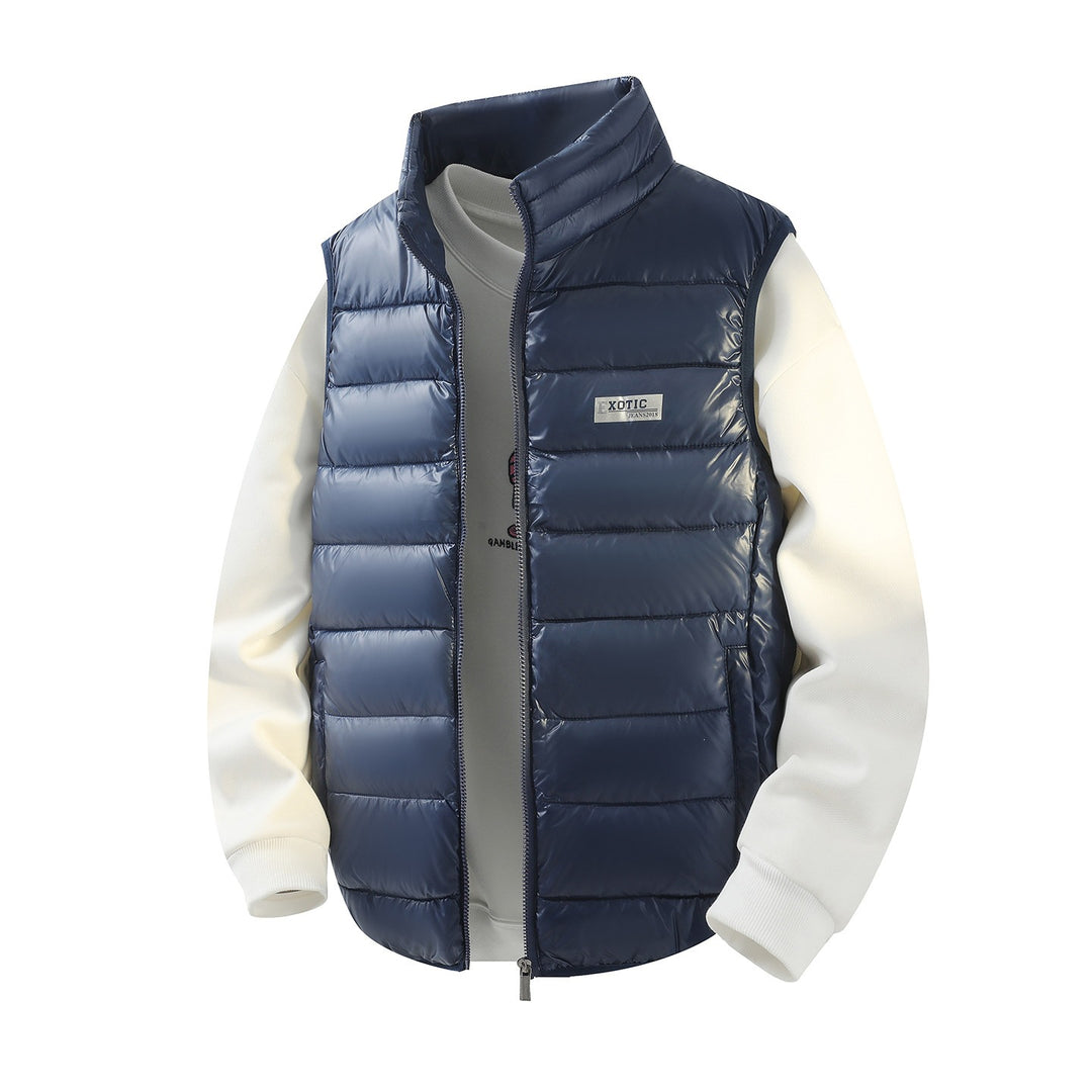 Herren Steppweste mit hohem Stehkragen und glänzender Thermofüllung Shop Nory