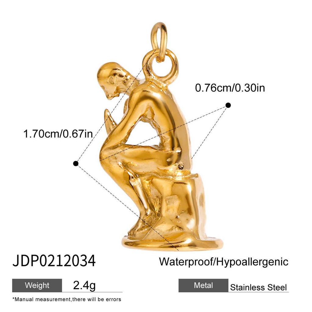 Damen Anhänger mit spiralförmigem Design aus hypoallergenem Edelstahl Shop Nory