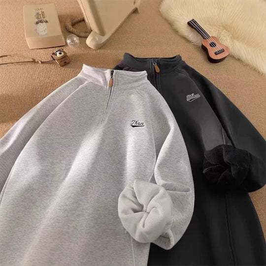 Damen Urbaner Fleece-Pullover mit Stehkragen Shop Nory
