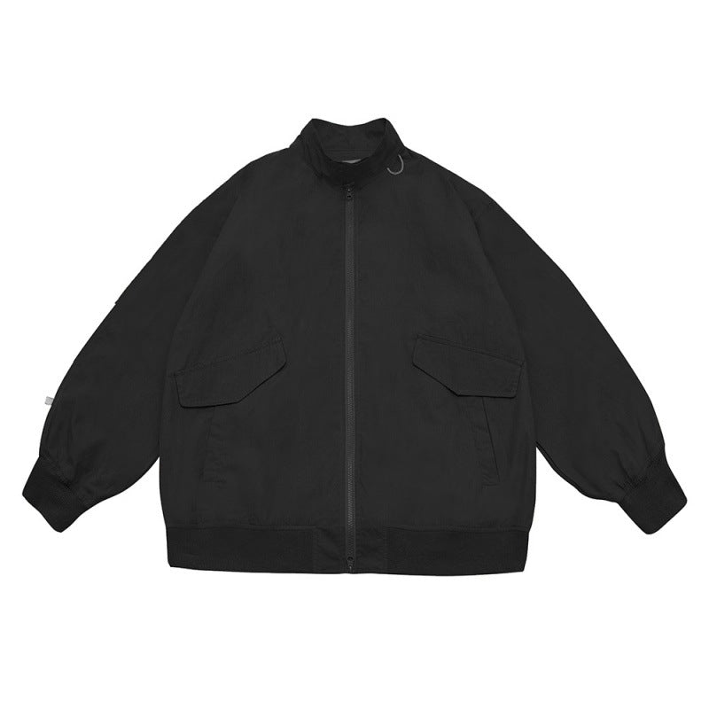 Unisex Oversize Bomberjacke im Boxy‑Cut mit aufgesetzten Taschenklappen und geripptem Saum Shop Nory