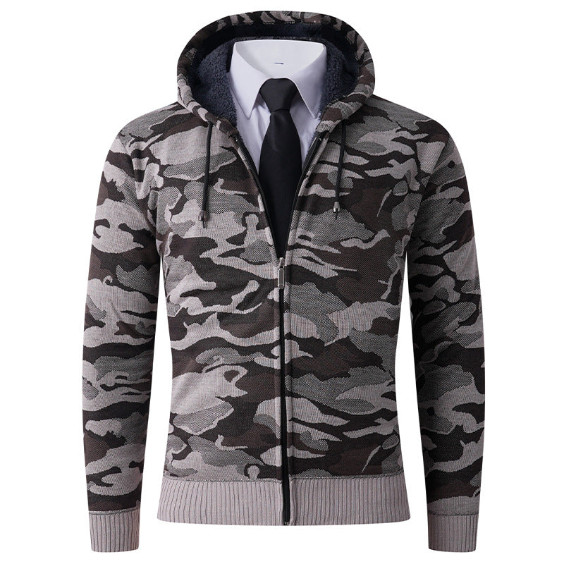Herren modische Kapuzenjacke mit stylischem Camouflage-Design Shopnory