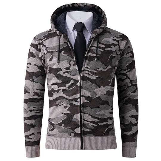 Herren modische Kapuzenjacke mit stylischem Camouflage-Design Shopnory
