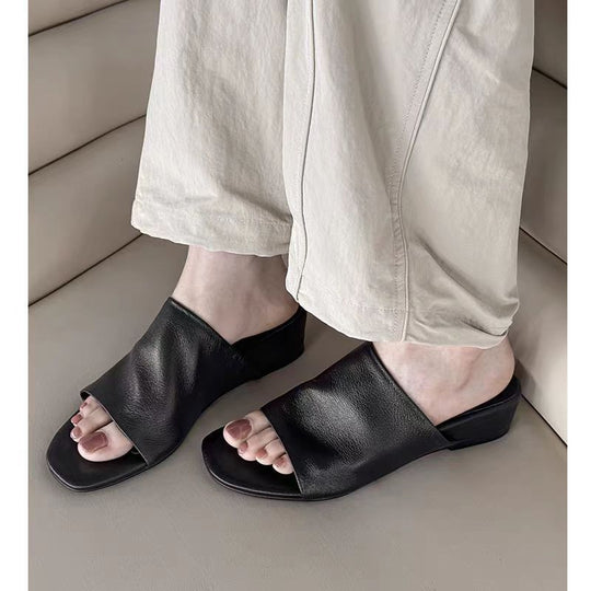 Damen Breite Überriemen‑Mules mit offenem Zehenfeld und niedrigem Blockabsatz Shop Nory