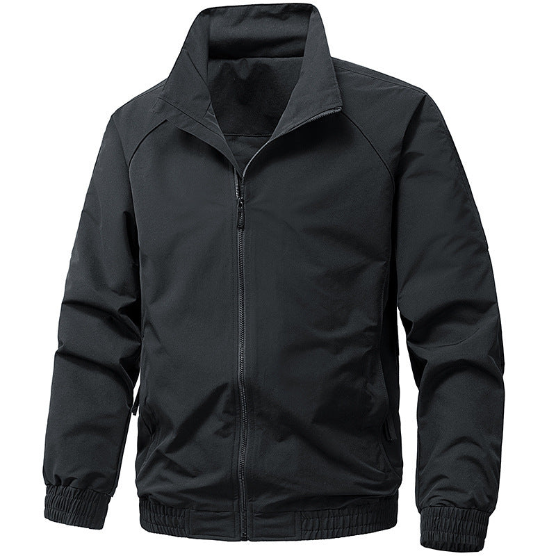 Herren Technische Microfaser-Softshelljacke im Bomberstil mit Stehkragen und Reißverschlusstaschen Shop Nory