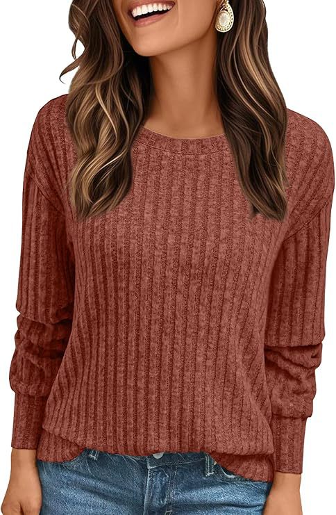 Damen Strukturiertes Rippstrick-Sweatshirt mit Chenille-Optik und lockerer Passform Shop Nory