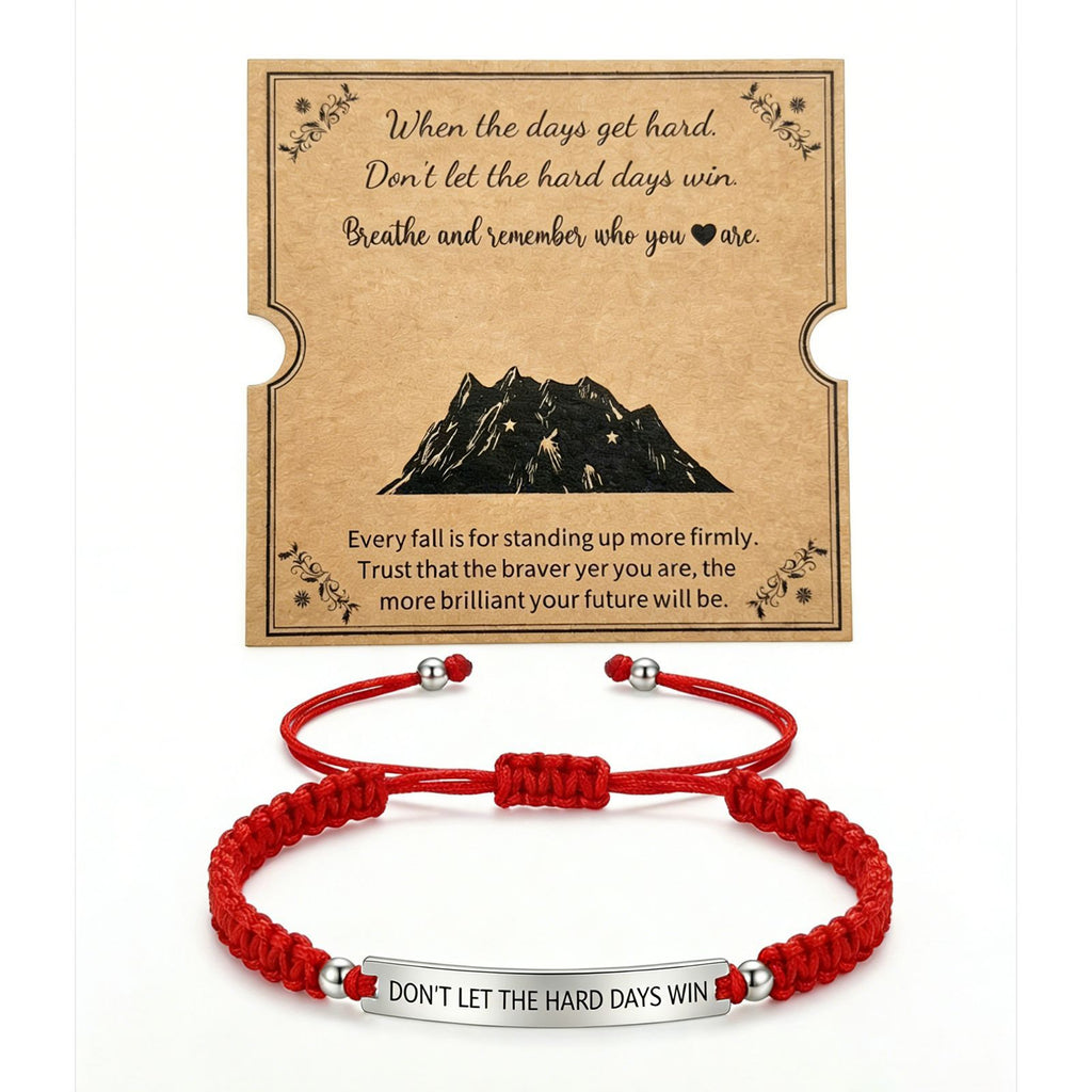Damen Motivationsarmband mit verstellbarem Knoten und inspirierendem Spruch Shop Nory